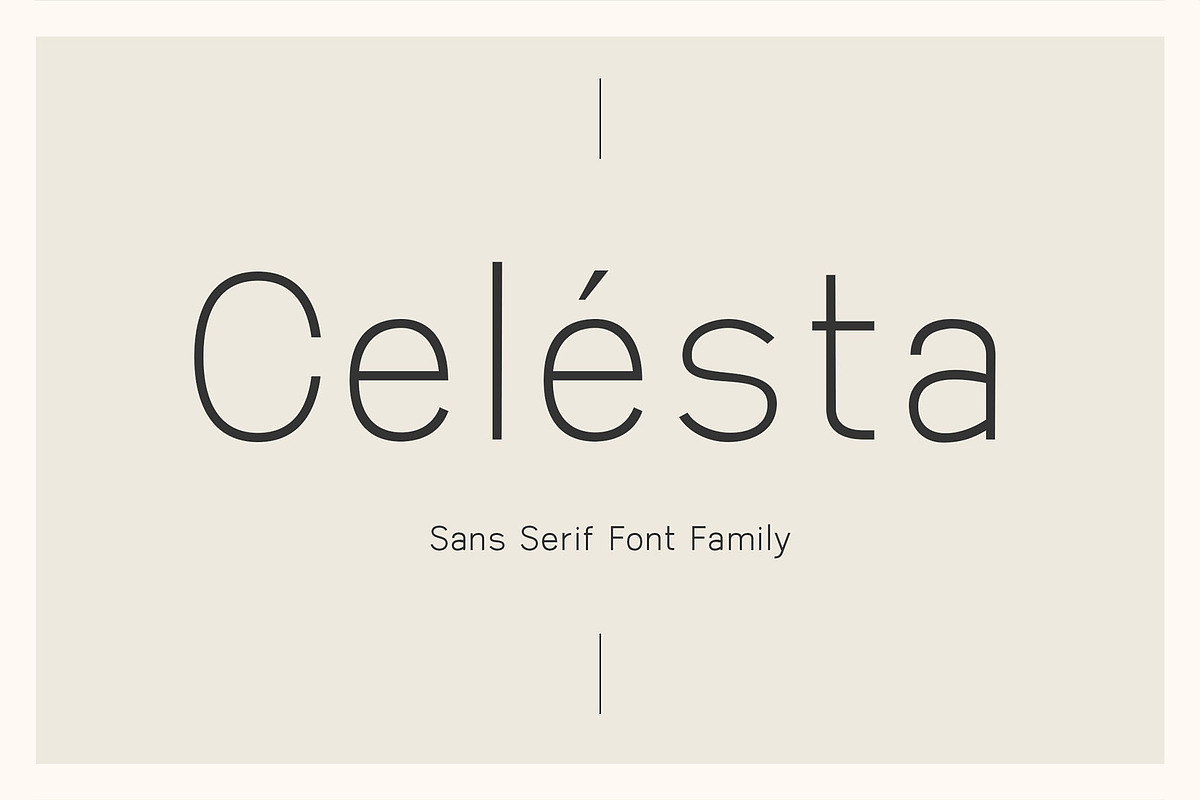 Celesta - Sans Serif Font, a Sans Serif Font by CorgiAstronaut (Photo 1 of 9)