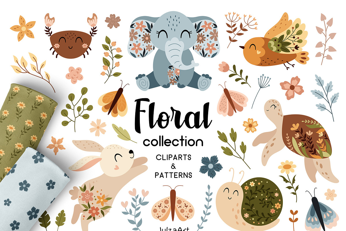 Kids Bundle Cliparts & Patterns, an Illustration by JulzaArt (Photo 6 of 16)