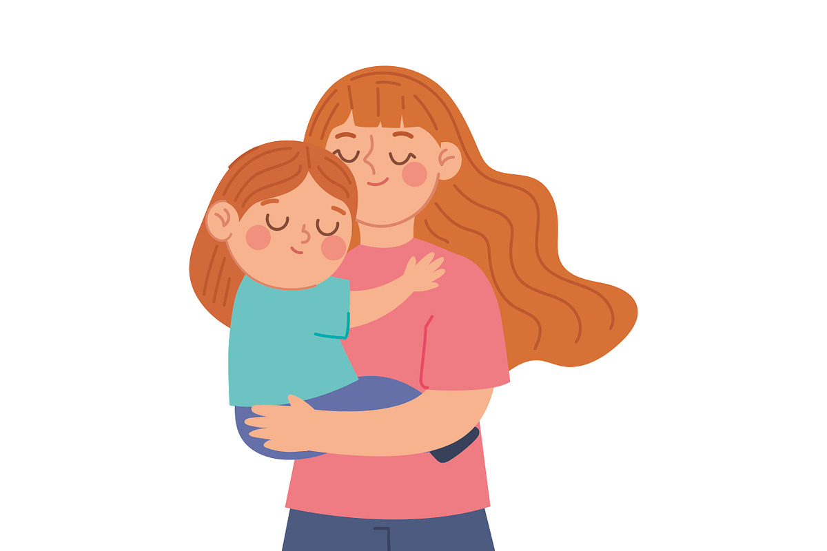 Mother and Child Moments Vector, a Person Illustration by CreartiveDesign (Photo 10 of 10)