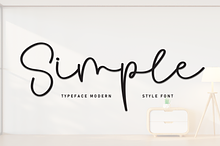 Simple | Script Font