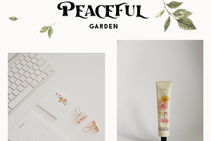 Garden Flowers Watercolor Floral Set