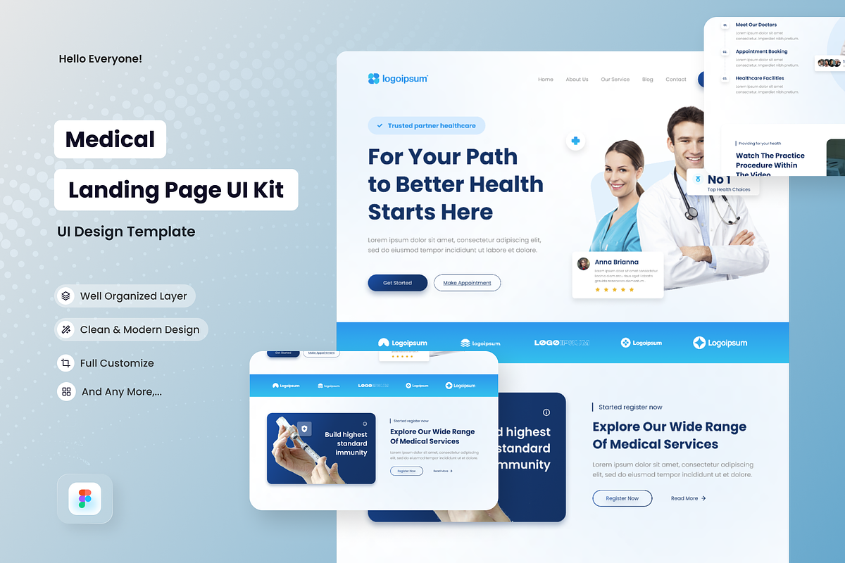 Health Hub - Medical Landing Page, a Landing Page Template by SquidPixey (Photo 1 of 5)