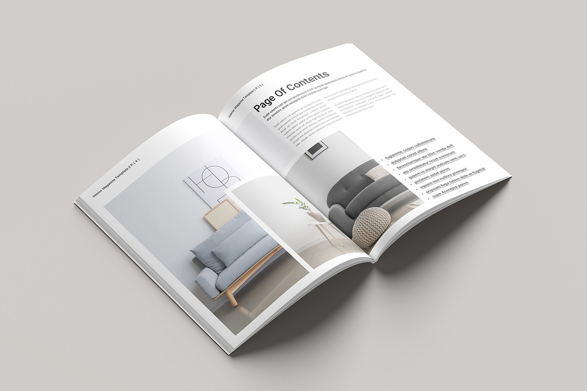 Interior Design & Magazine Template, a Magazine Template by GoldenGrid Studio (Photo 4 of 12)