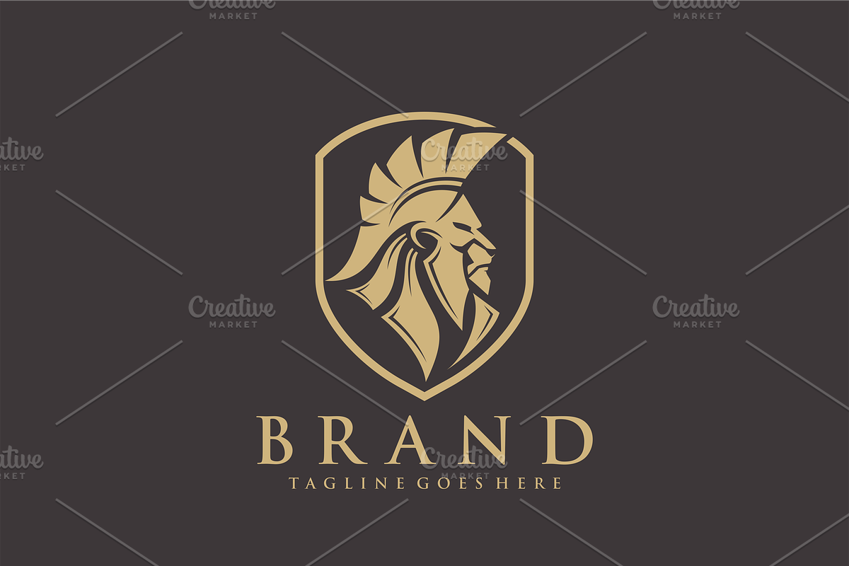 Golden Spartan Lion Crest Logo, a Branding & Logo Template by VectorCrow (Photo 3 of 6)