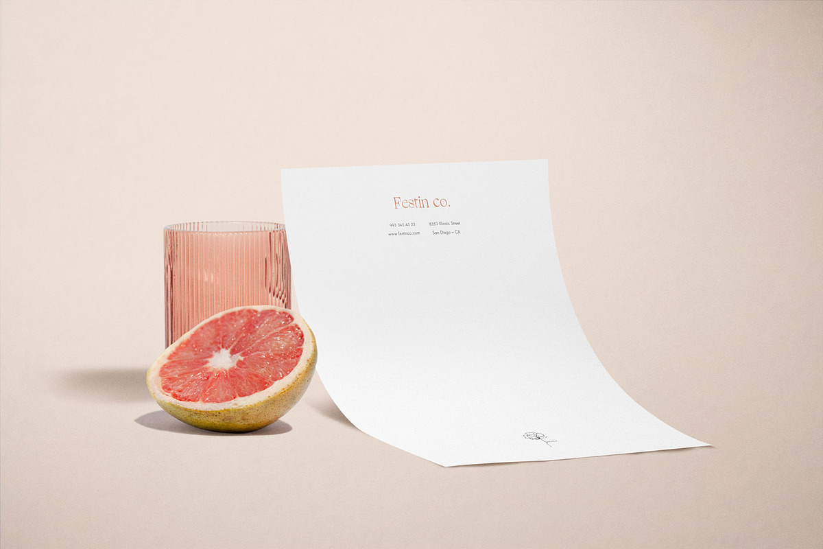 FESTIN Branding Stationery Mockup, a Product Mockup by Cuoco (Photo 4 of 11)