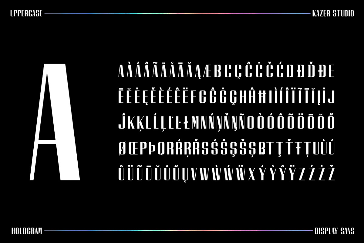 HOLOGRAM - Display Font preview 8