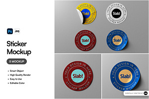 Sticker Mockup, a Product Mockup by SLAB! Design