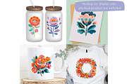 Abstract Boho Flowers Clipart Bundle, a Decorative Illustration by Nicole Branger Art (Thumbnail 13 of 20)