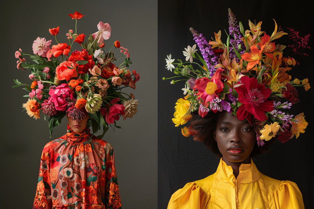 74 Bouquets on the heads, a Beauty & Fashion Photo by Handmadefont (Photo 15 of 15)
