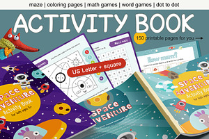 150 Pages for Kids Activity Book, an Education Illustration by Nursery Art