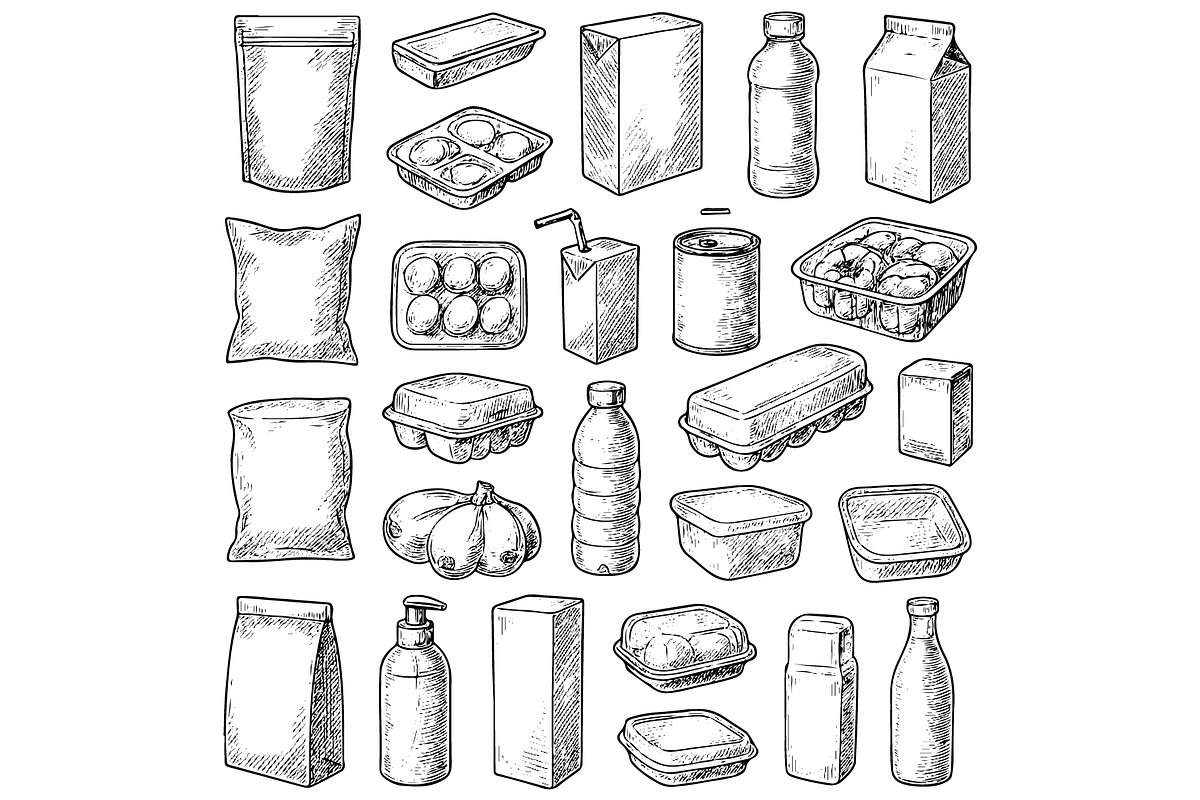 Food Packaging  Set, an Object Graphic by RT Studio