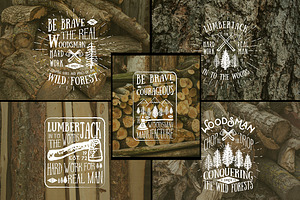 Lumberjack Vintage Labels