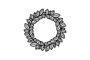 Leaf Laurel Wreath Frame Bundle, an Illustration by Gaye Art (Thumbnail 43 of 51)