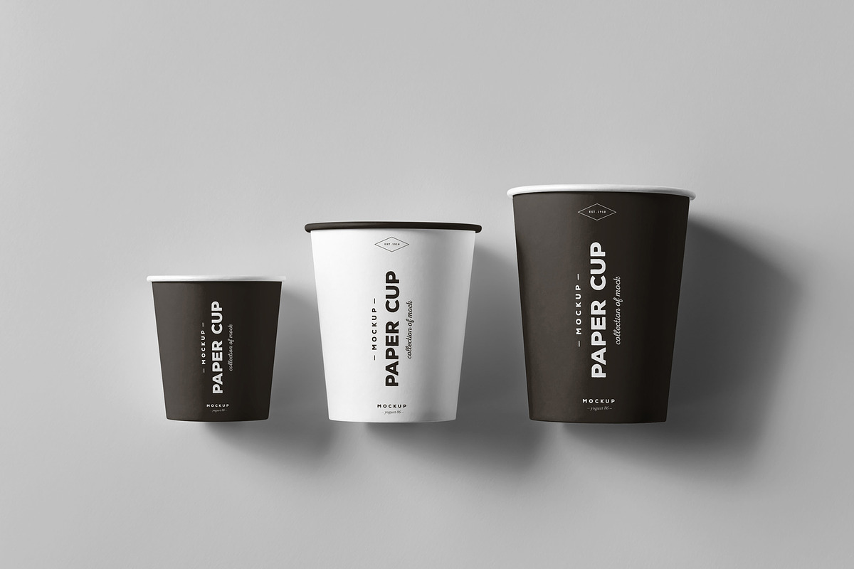 Paper Cups Mock-up, a Cups & Container Mockup by Yogurt86 (Photo 5 of 9)