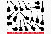SVG, Guitars, Black silhouettes, an Object Graphic by DesignStudioRM (Thumbnail 2 of 3)