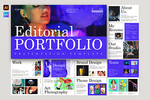Editorial Portfolio Presentation, a Presentation Template by E-Type