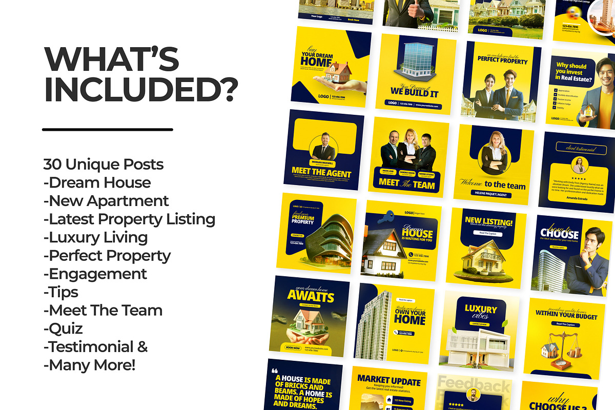 Real Estate Instagram Template, a Social Media Template by Raytas Studio (Photo 4 of 8)