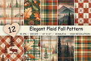 Elegant Plaid Fall Pattern Bundle, a Pattern Graphic by FloridPrintables (Thumbnail 1 of 8)