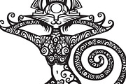 Cat woman, an Animal Illustration by Bakhtiozin art graphic (Thumbnail 2 of 2)