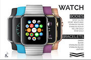 Best vector Apple Watch(full)+ BONUS, a Product Mockup by voin_Sveta (Thumbnail 1 of 7)