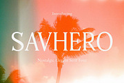 Savhero - Nostalgic Elegant Serif, a Serif Font by TypeLogue (Thumbnail 1 of 5)