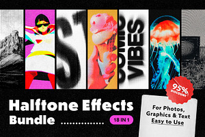 Halftone Effects Bundle, a Layer Style Add-On by pixelbuddha.net