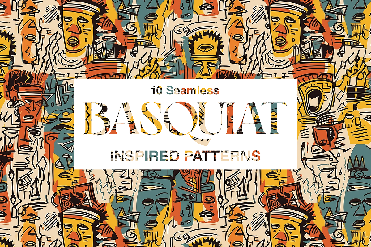 10 Art Series Patterns: Basquiat, a Pattern Graphic by Motifs (Photo 7 of 12)