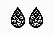 Leaf Earring Silhouette Bundle, a Pattern Graphic by jahid234 (Thumbnail 5 of 13)