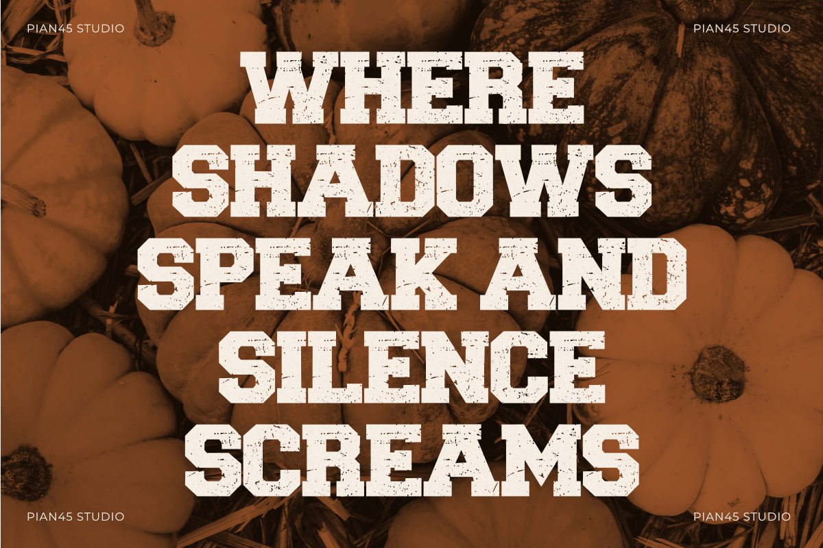 Haunted Varsity - Slab Serif Font, a Slab Serif Font by Pian45 Studio (Photo 3 of 8)