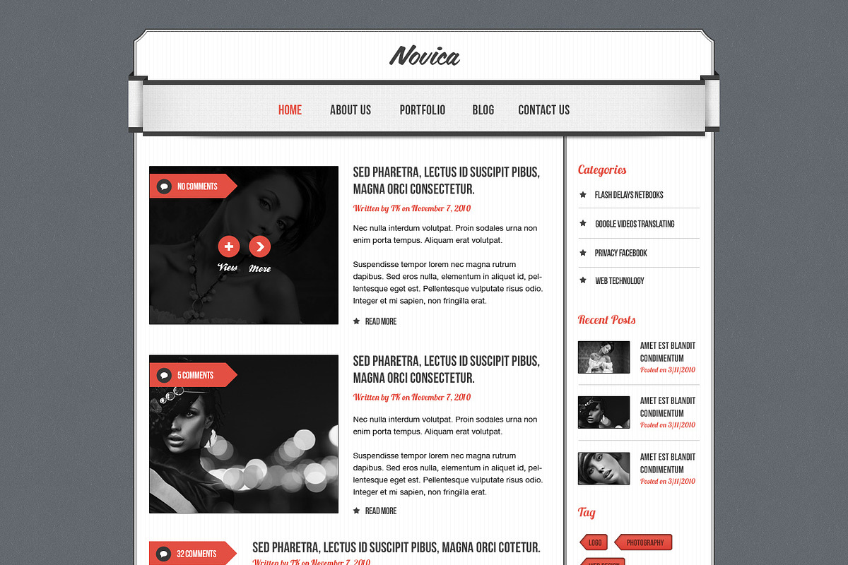 Novica PSD template, a Websites & App Template by cssmania (Photo 2 of 5)
