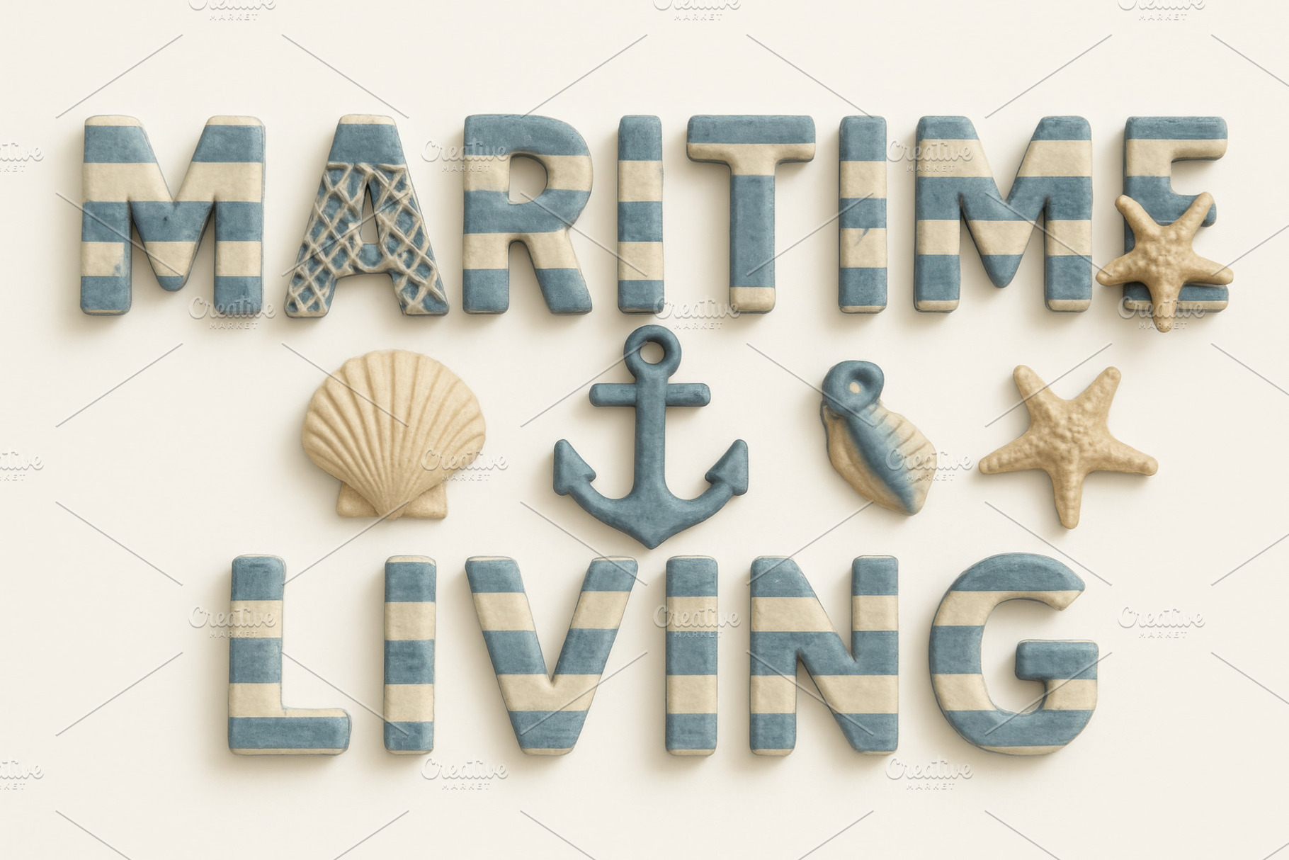 Maritime living lettering in nautica, a Photo by Dvoevnore photos