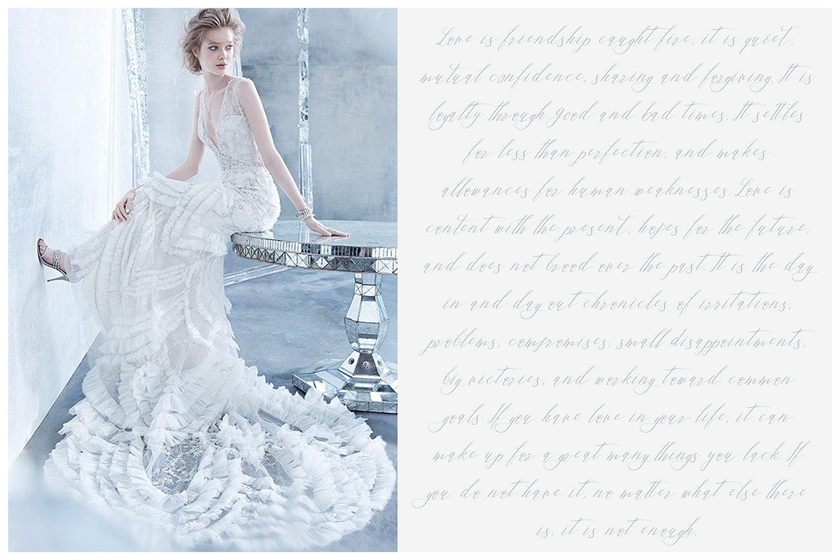Hello Glamour font with swashes preview 3