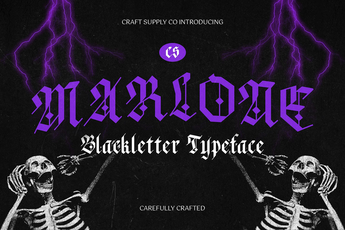 CS Marlone – Blackletter Font, a Blackletter Font by Craft Supply Co. (Photo 1 of 8)