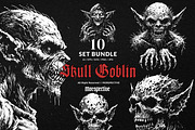 10 Bundle Dark Art Skull Goblin Orc, an Illustration by Morspective (Thumbnail 1 of 7)