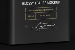 Black Tea Jar Mock-up