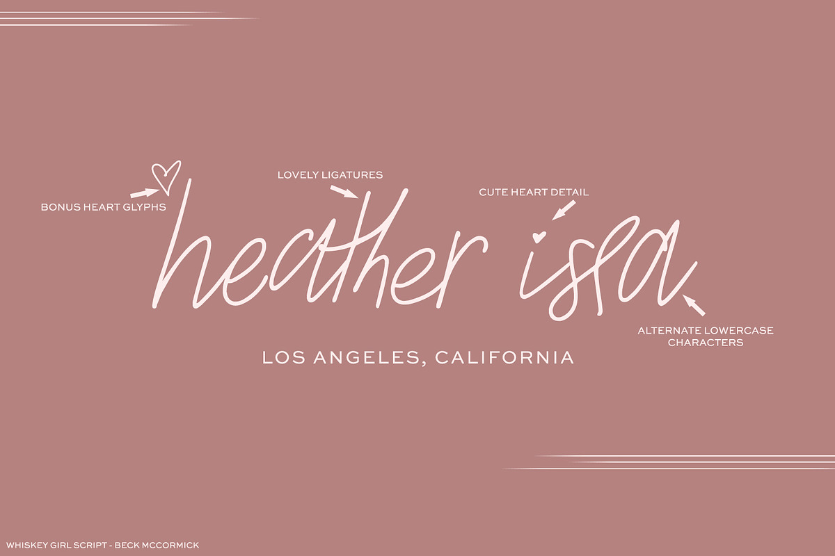 Whiskey Girl Script Font preview 6