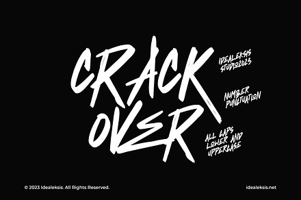 Crack Over, a Handwritten Font by Idealeksis Studio