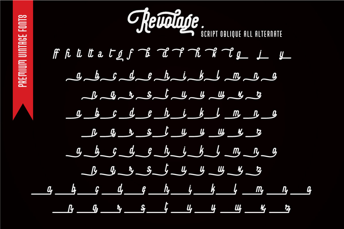 Revolage. - a Premium Vintage Font, a Script Font by Vava Aryanto (Photo 10 of 16)