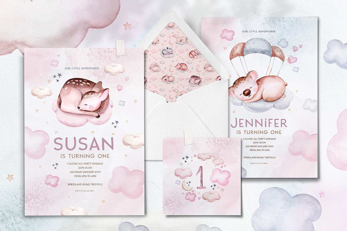 Sweet dreams watercolor collection, an Animal Illustration by Peace ART (Photo 10 of 17)