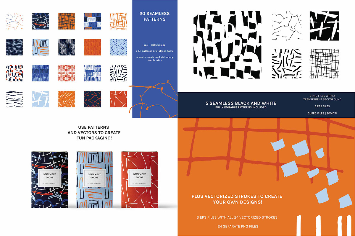 65% OFF-Large Pattern + Font Bundle, a Pattern Graphic by The Collective Studio (Photo 16 of 21)