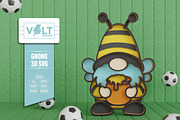 Bee Gnome 3D SVG Multilayered Cut, a Decorative Illustration by Volt_Design (Thumbnail 3 of 3)