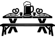 Oktoberfest Beer Table Silhouette, an Object Graphic by Gfx_Store (Thumbnail 2 of 16)