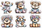 Whimsical Easter Teddy Bear Clipart, an Illustration by Libby Wishes (Thumbnail 6 of 8)