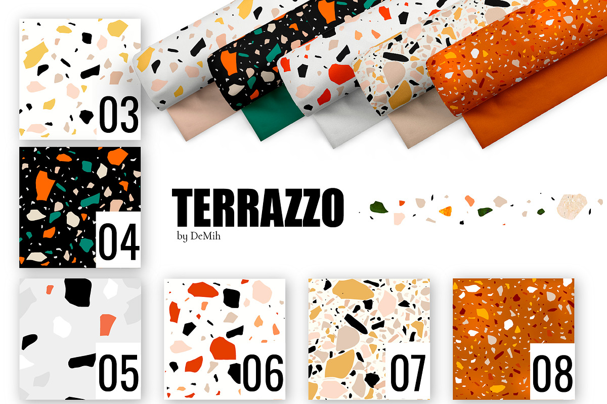 Terrazzo Collection of 14 patterns., a Pattern Graphic by DeMih (Photo 4 of 7)