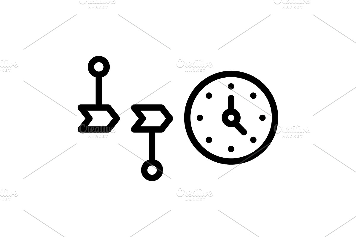Timeline agenda black icon, an Icon by Creative priyanka