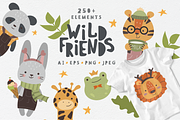 Wild Friends. Baby animals set, an Animal Illustration by RinaKustova (Thumbnail 1 of 16)