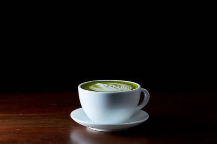 Matcha green tea latte hot drink, a Background Photo by 1981 Rustic studio kan
