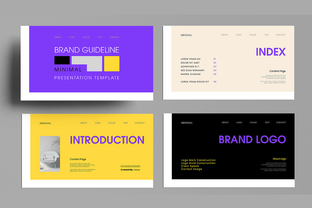 Minimal Brand Guideline Presentation preview 2