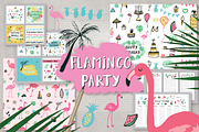 Flamingo Party, a Pattern Graphic by GooseFrol (Thumbnail 1 of 15)