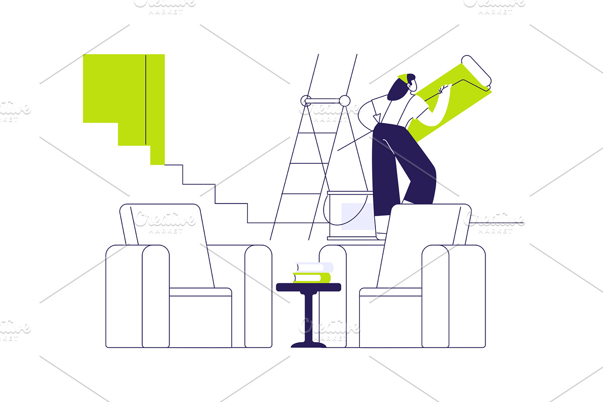 Basement finishing abstract concept, an Object Illustration by Visual Generation